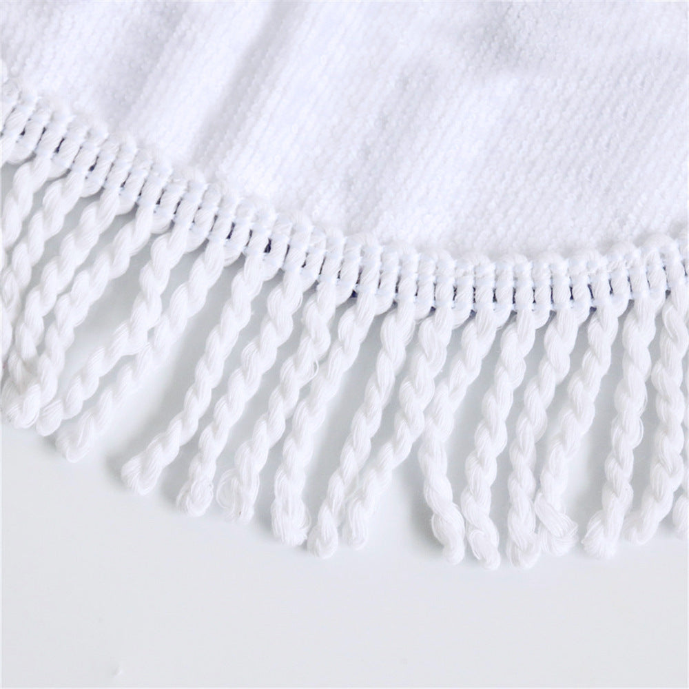 Mermaidcore Coral Radiance Round Microfiber Beach Towel