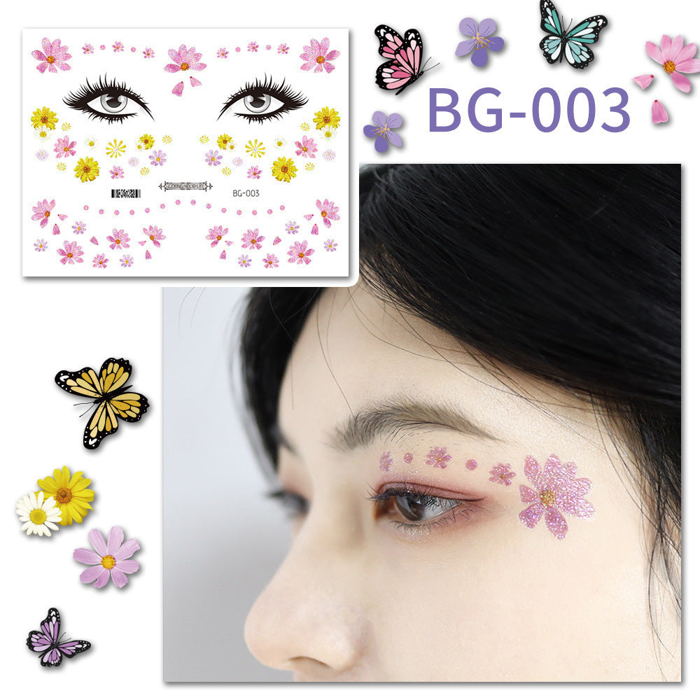 Fairycore Professional Quality Makeup Accents Butterfly Wing Tattoo Stickers And Accessories