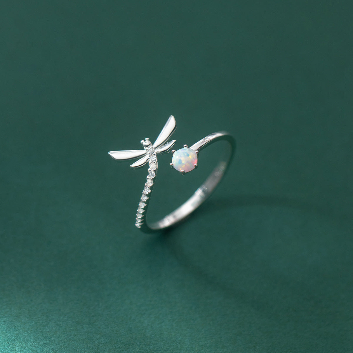 PGP Holiday | 925 Silver Opal Gang Drill Dragonfly Ring | Two Options