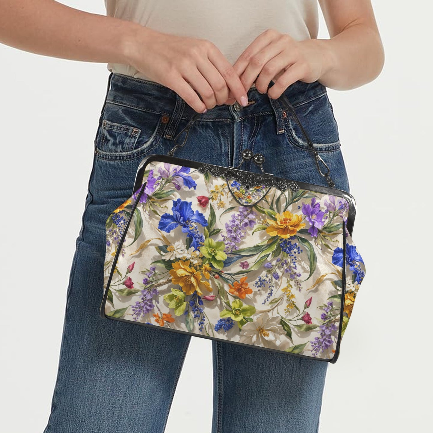 PGP Holiday WANDERSPRING Hope Botanical Kisslock Statement Bag