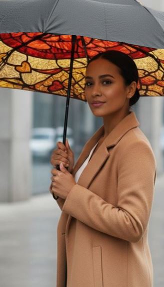 Valenedit | Glassworks II — Anti-UV Auto-Foldable Umbrella (Underside Artwork)