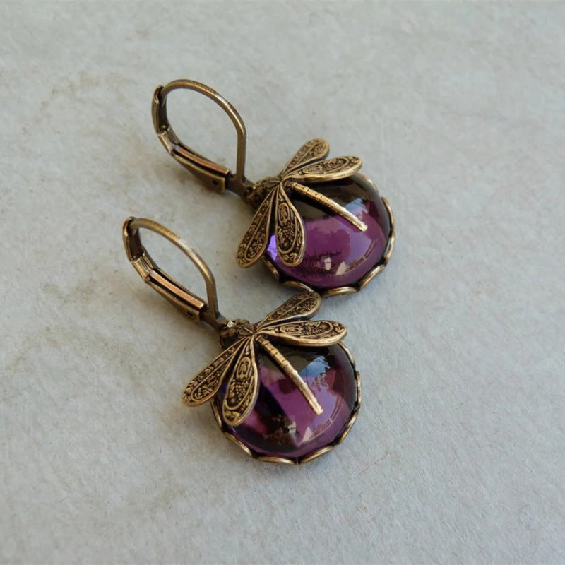 Fairycore Small Dragonfly Pattern Earrings