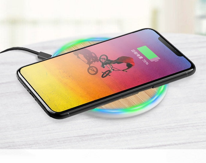 PGP Holiday | Modern Tech Meets Timeless Craftsmanship — Round Wooden Wireless Charger (15W Fast Charge)