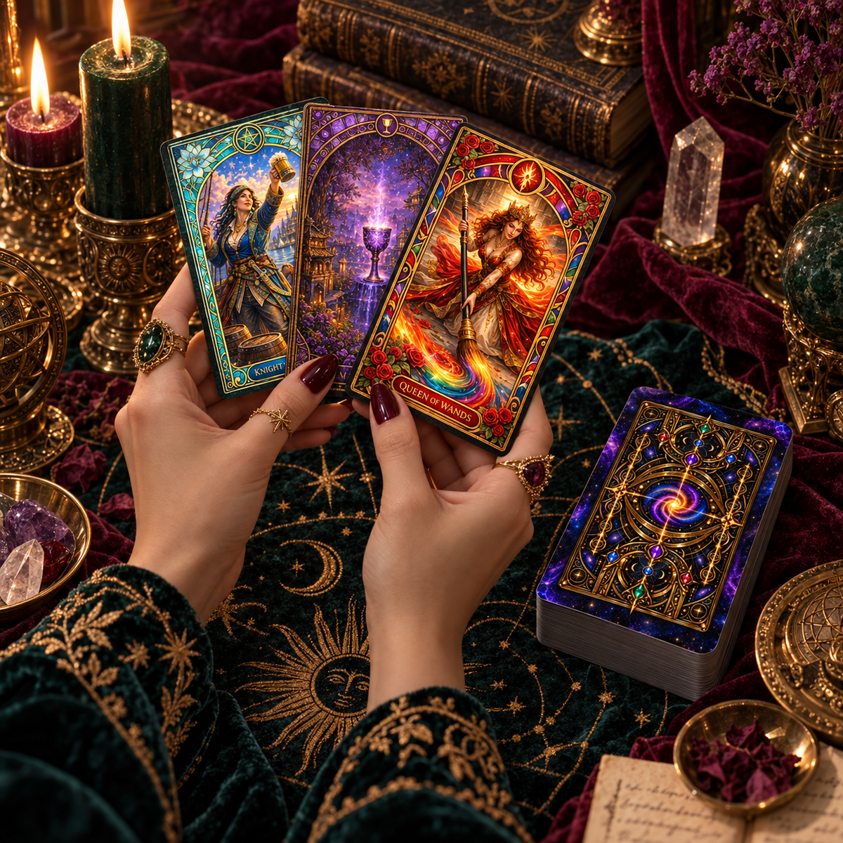 Tarot Deck – Deck of Meridara | 79-Card Illustrated Art Tarot