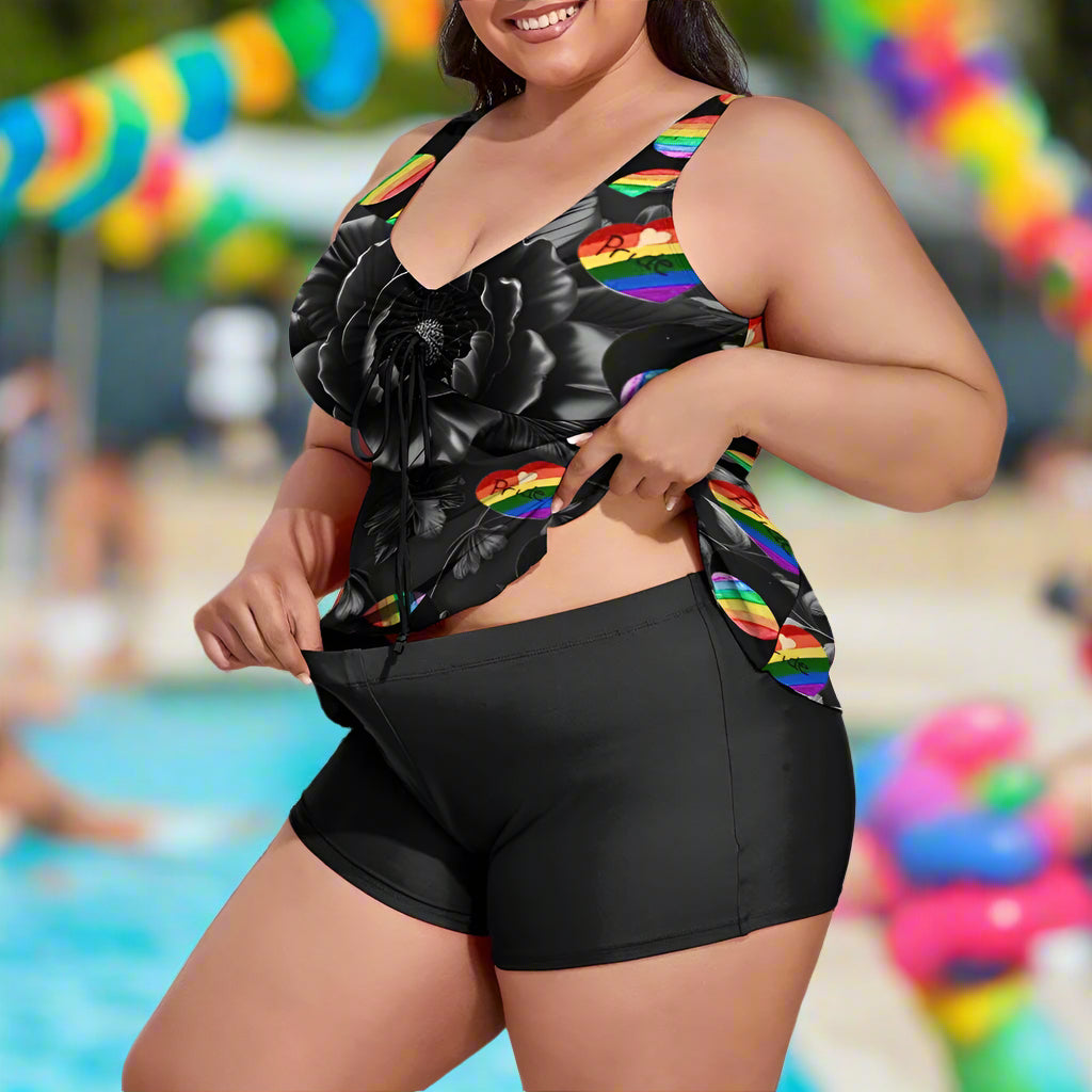 PGP Holiday Suzanne Pride 2025 Women's Plus Size Split Swimsuit
