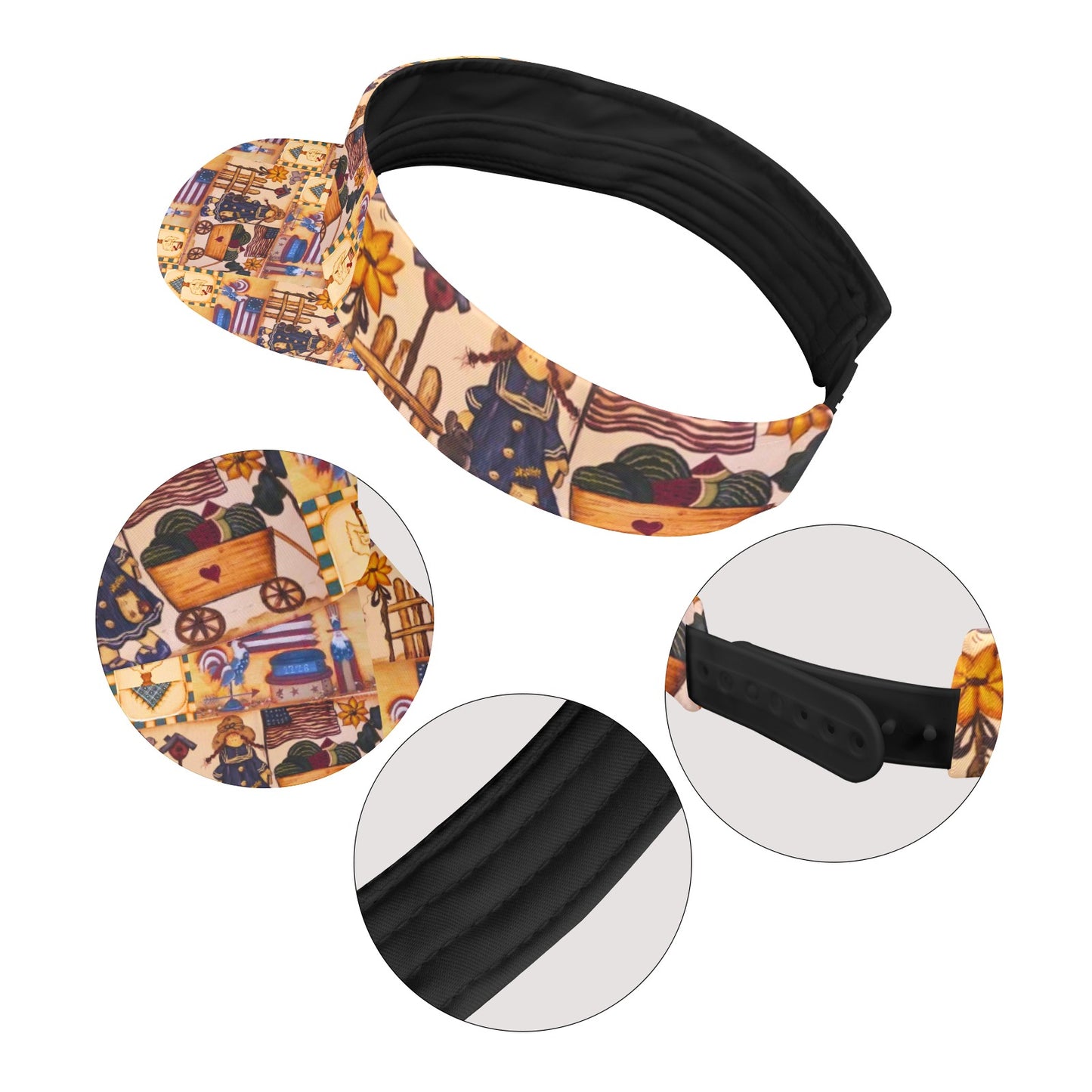 Suzanne Independence Day Beach Ready Visor Cap – Unisex Sun Guard by PGP Holiday