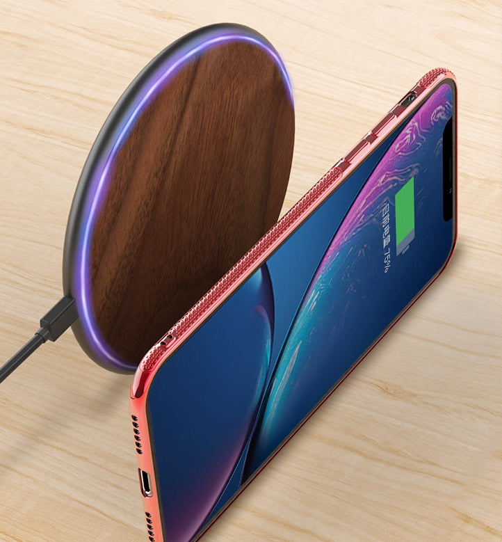 PGP Holiday | Modern Tech Meets Timeless Craftsmanship — Round Wooden Wireless Charger (15W Fast Charge)