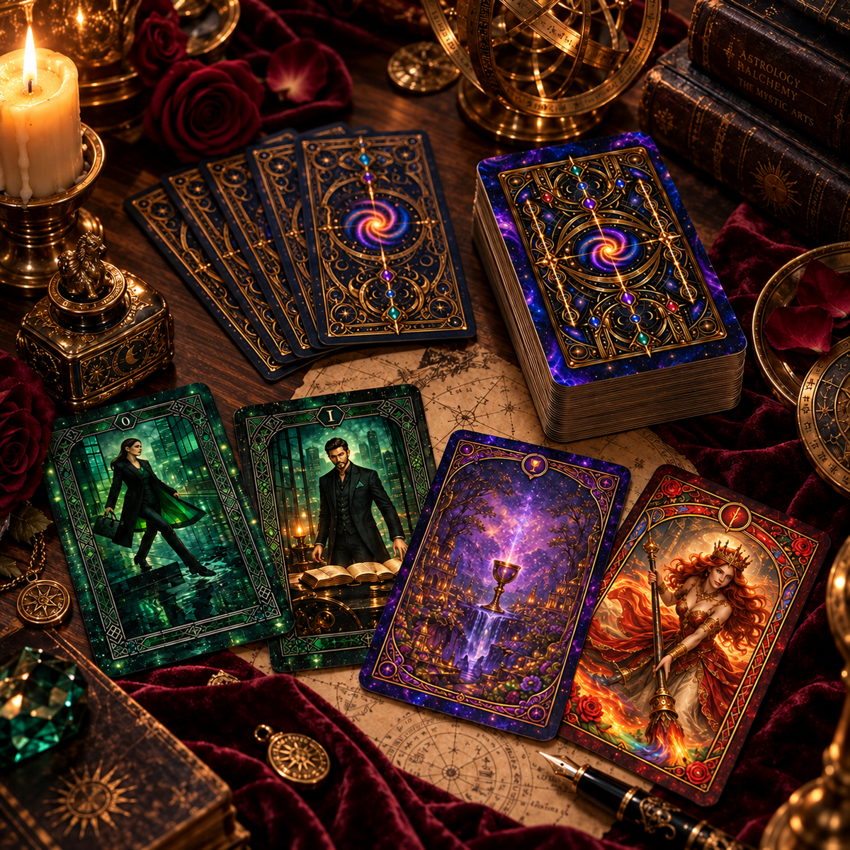 Tarot Deck – Deck of Meridara | 79-Card Illustrated Art Tarot