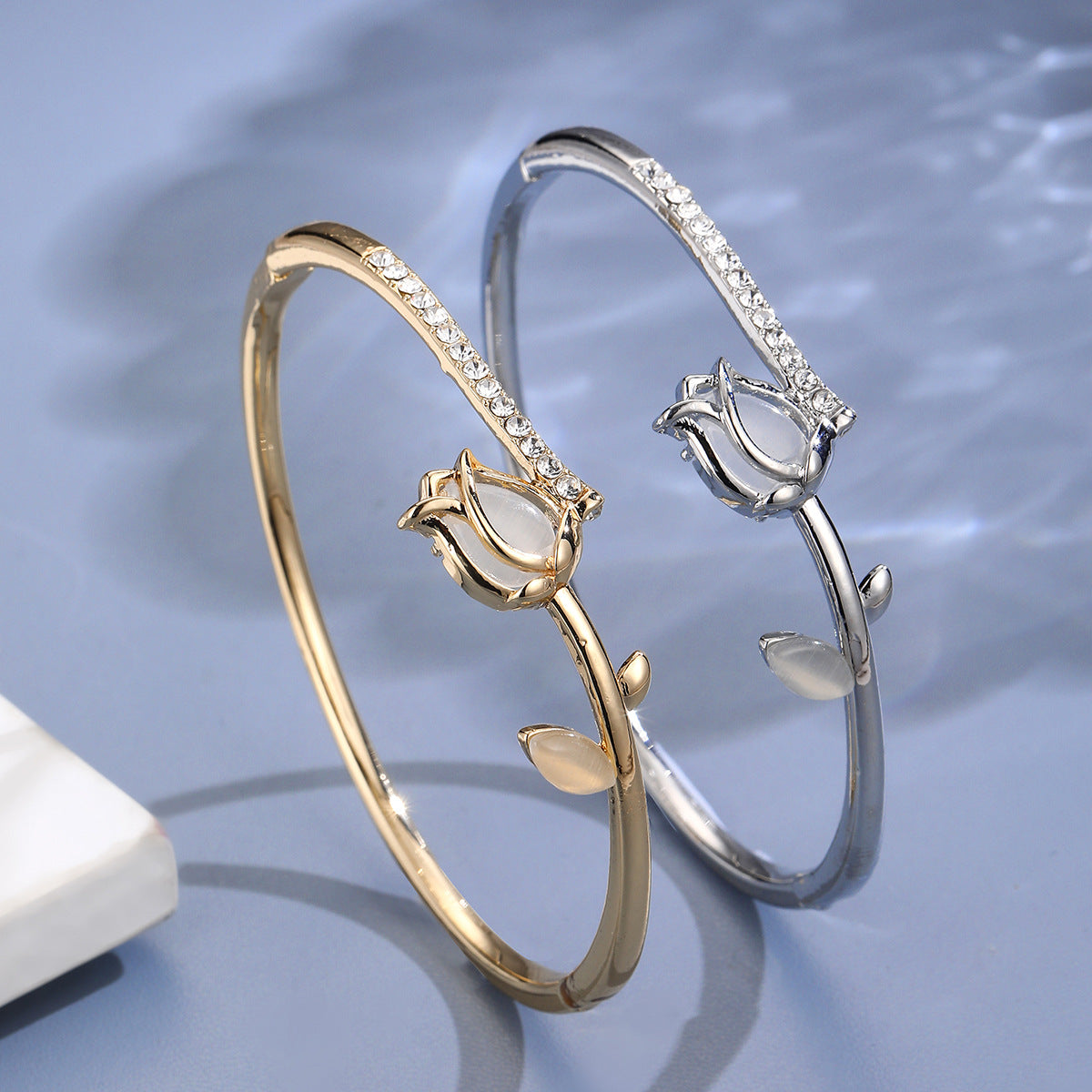 PGP Holiday| The Opal Tulip Bracelet | Silver or Gold Tone