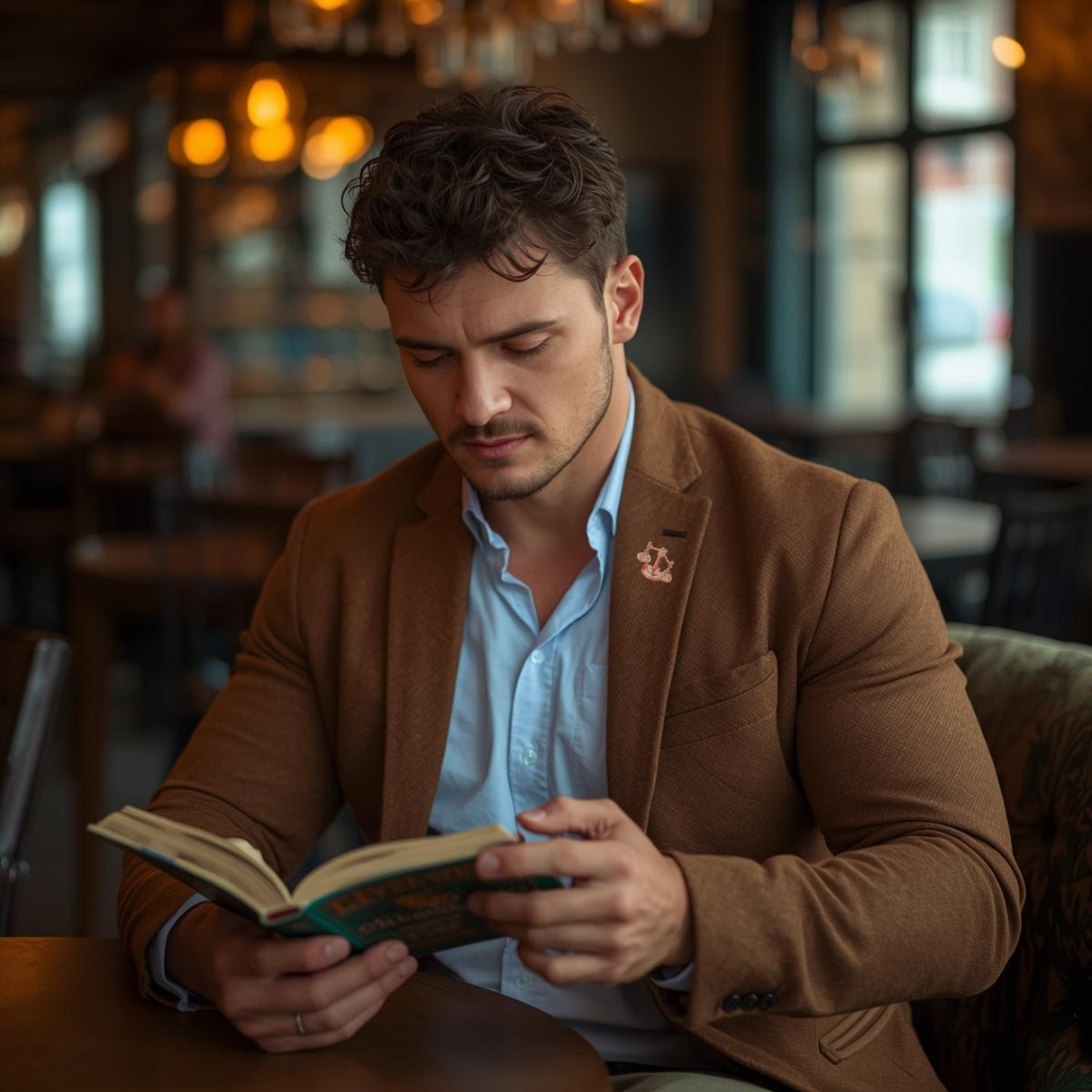 Valenedit | Balance Pin, Crafted in zinc alloy with a rose gold–tinted finish