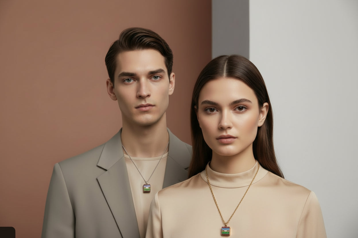 PGP Holiday Valenedit Connections Stacked Pendant | Alloy Books Pendant Necklace