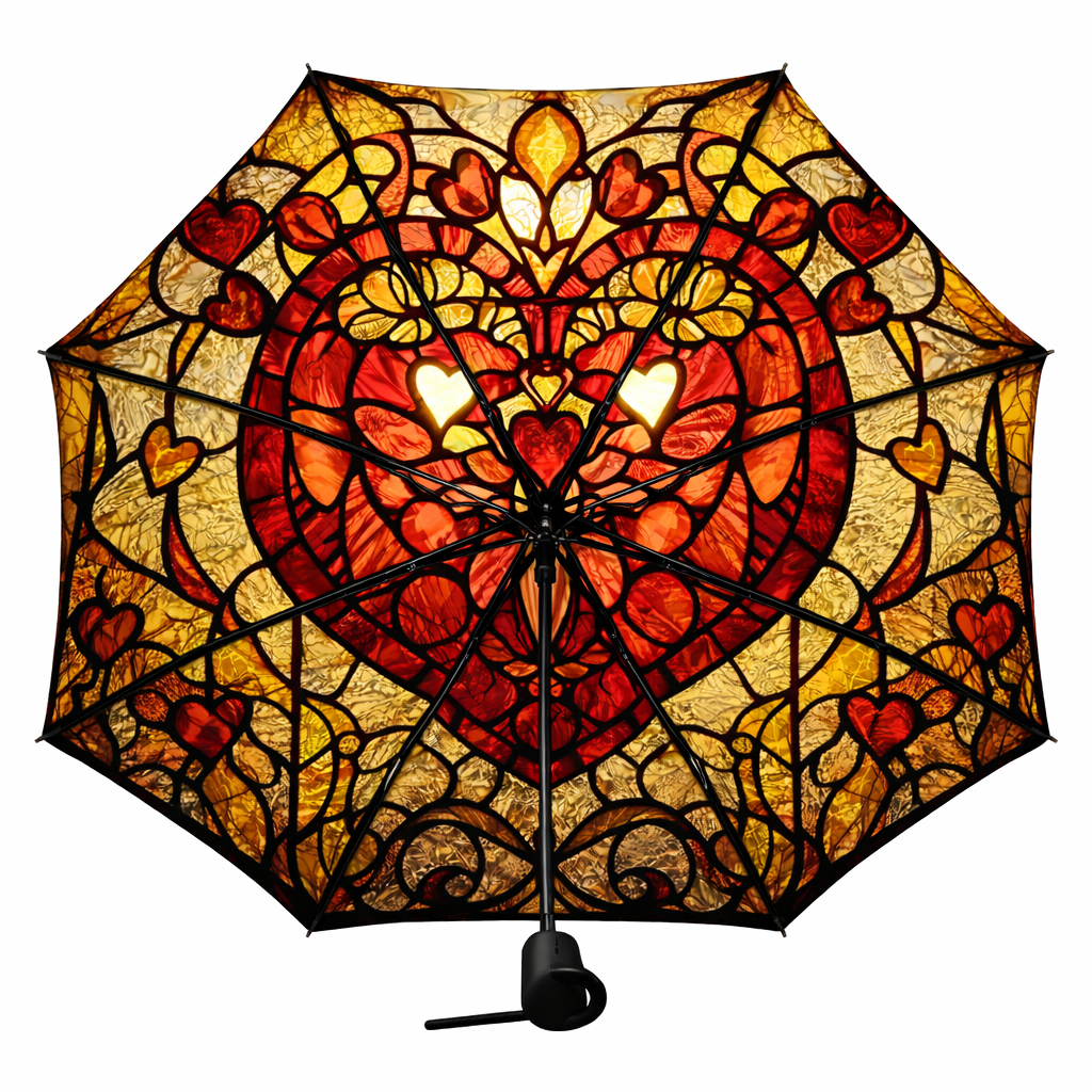 Valenedit | Glassworks II — Anti-UV Auto-Foldable Umbrella (Underside Artwork)