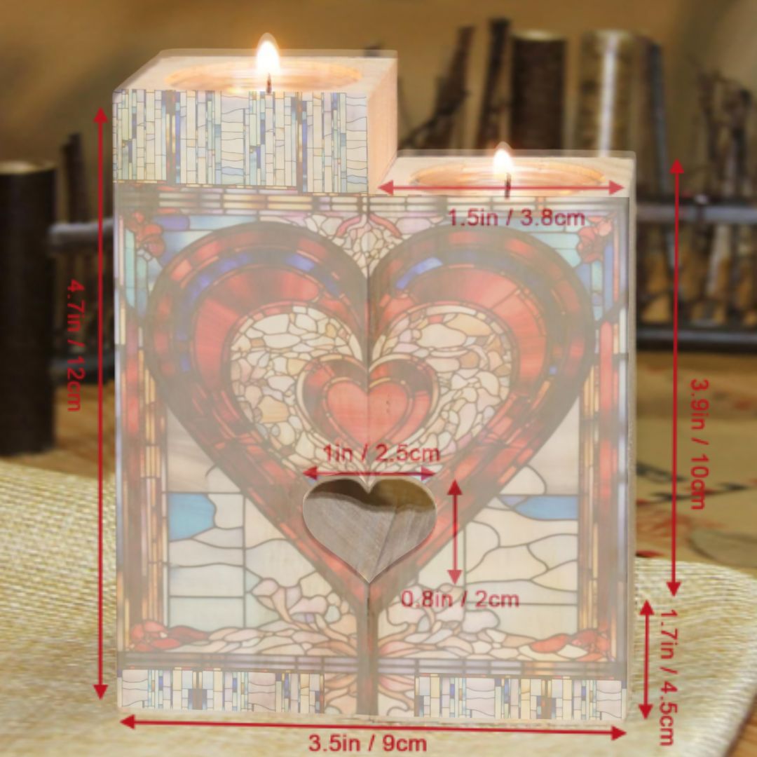 Valenedit | Glassworks V Heart Shaped Candle Holder — Handcrafted