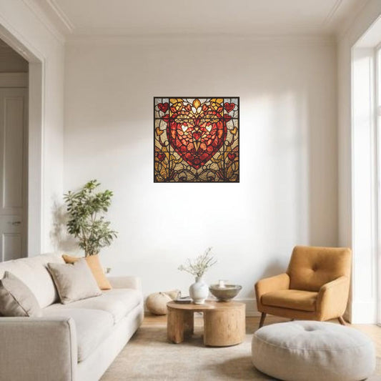 Valenedit | Glassworks II — Luminous Heart Canvas Print (Printed in USA)