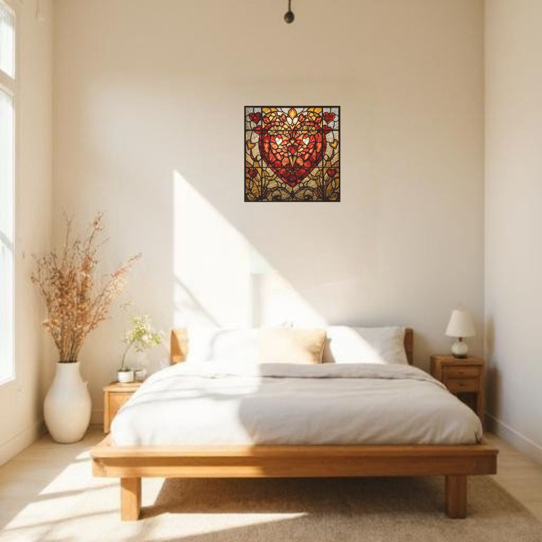 Valenedit | Glassworks II — Luminous Heart Canvas Print (Printed in USA)