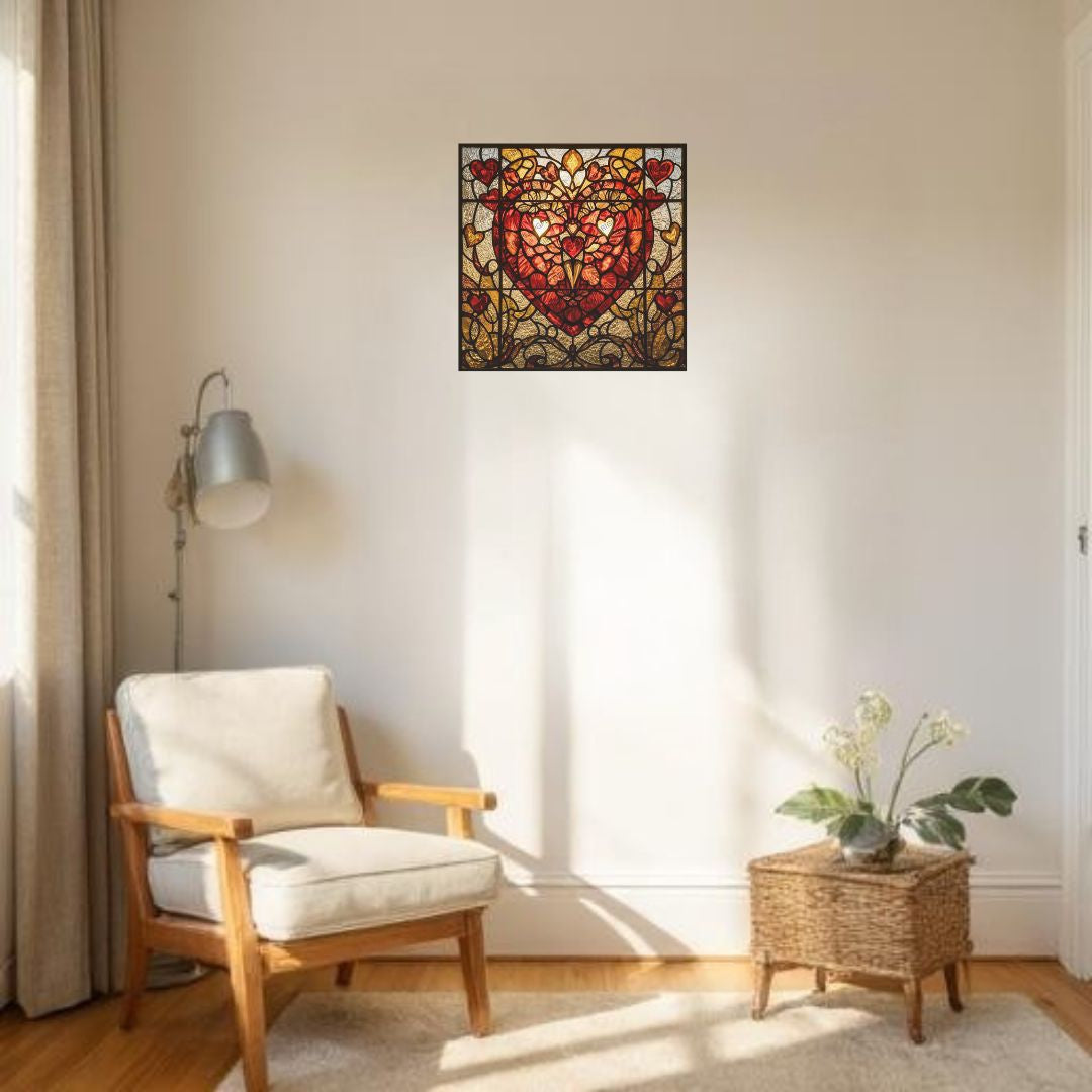 Valenedit | Glassworks II — Luminous Heart Canvas Print (Printed in USA)