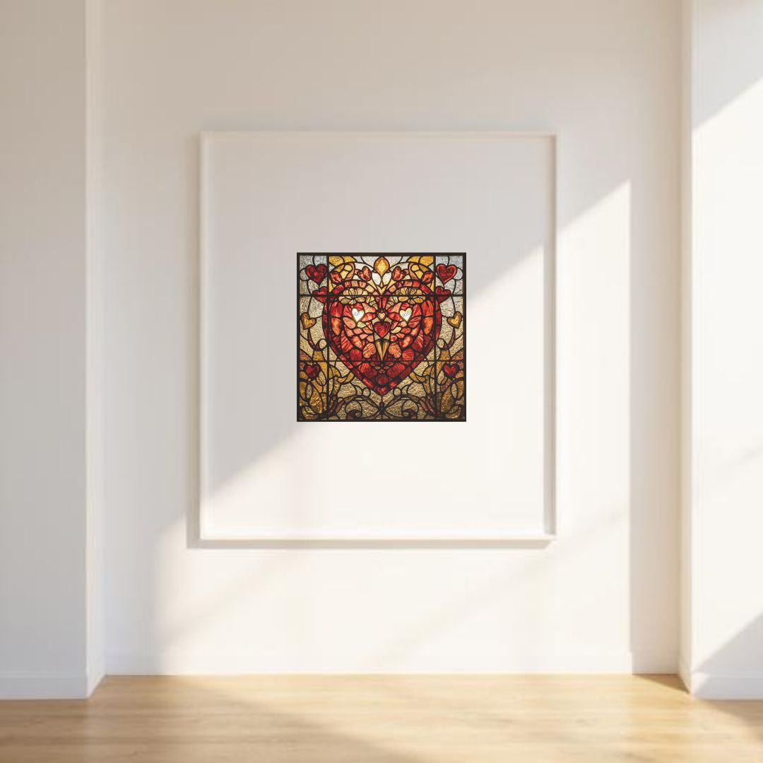 Valenedit | Glassworks II — Luminous Heart Canvas Print (Printed in USA)