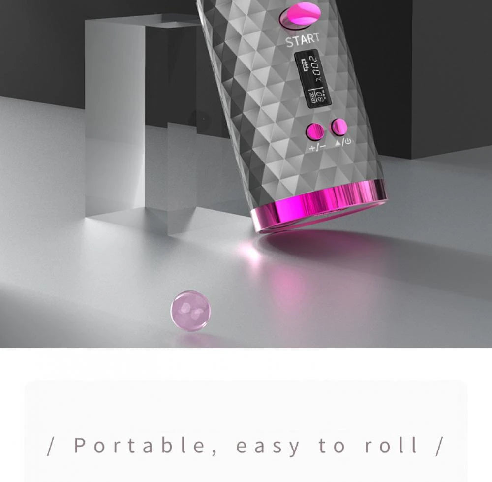 Automatic Wireless Hair Curler Cordless Rotating USB Rechargeable Curling Iron Display Temperature Adjustable Timing Hair Curler