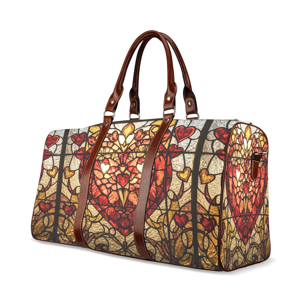 Valenedit | Glassworks II Small brown handled Travel Bag