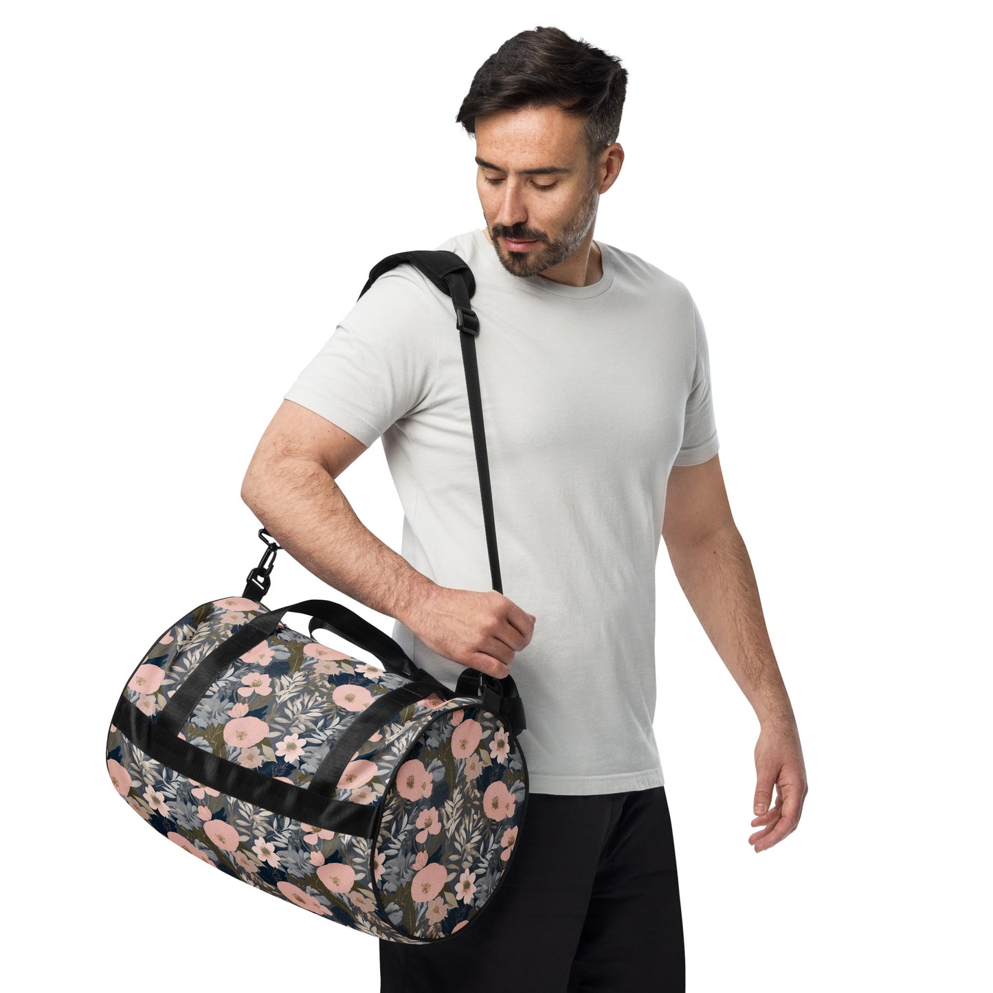 PGP Holiday Urban Meadow Cylindrical Gym Bag – Modern, Functional, Stylish, and Durable