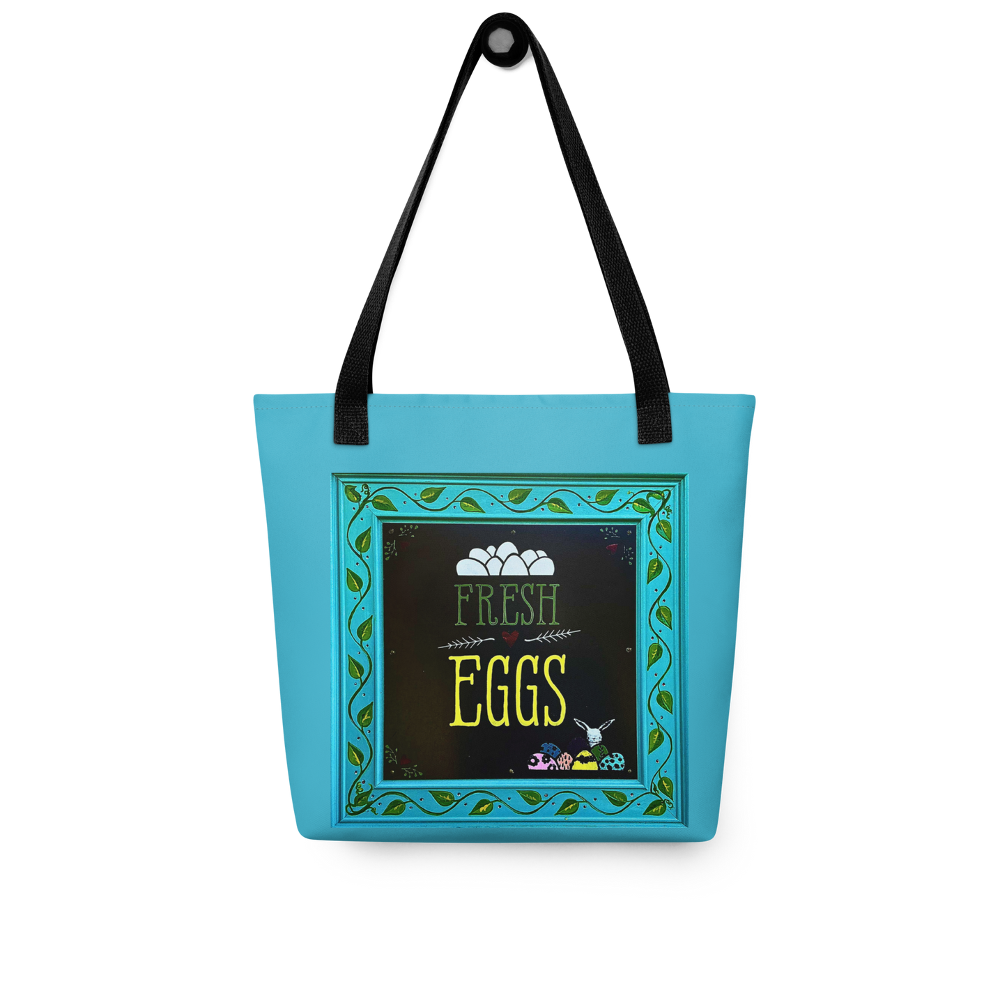 Bunny Eggs Cloth Tote Bag – Festive & Spacious Spring Carryall