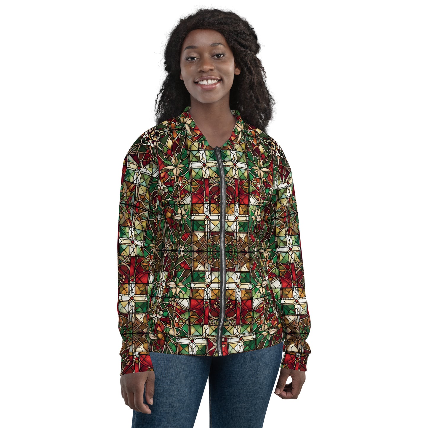 PGP Holiday Red & Green Highlands Unisex Bomber Jacket – Festive Style & Comfort