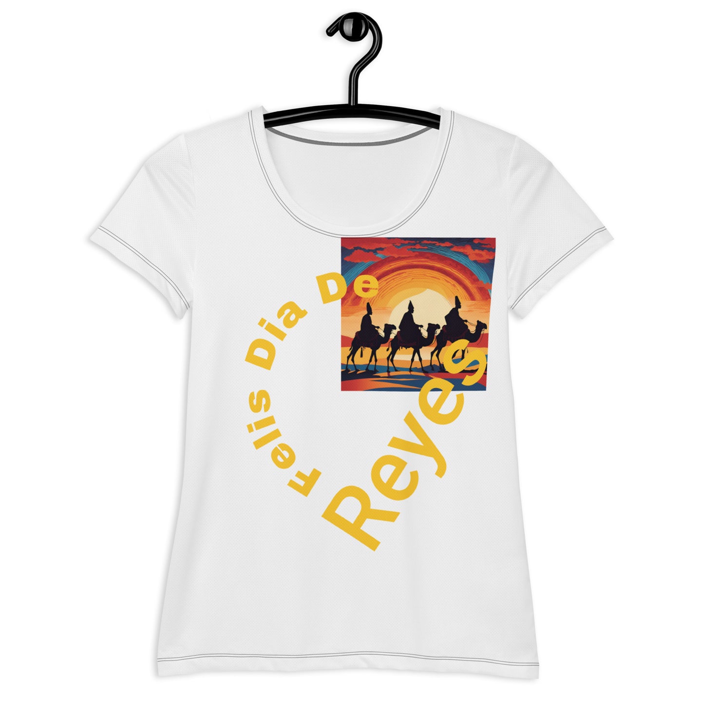 PGP Holiday Felis Día de Reyes Women's Athletic T-Shirt – Eco-Friendly Fun Fashion