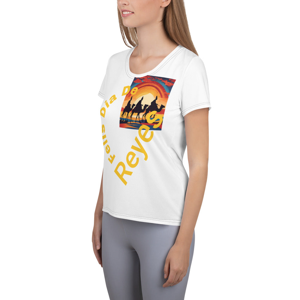 PGP Holiday Felis Día de Reyes Women's Athletic T-Shirt – Eco-Friendly Fun Fashion
