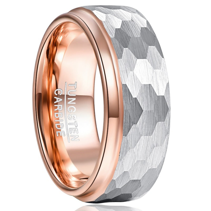 PGP Holiday | Men’s Style-Focus Rose Gold Plated Tungsten Steel Ring