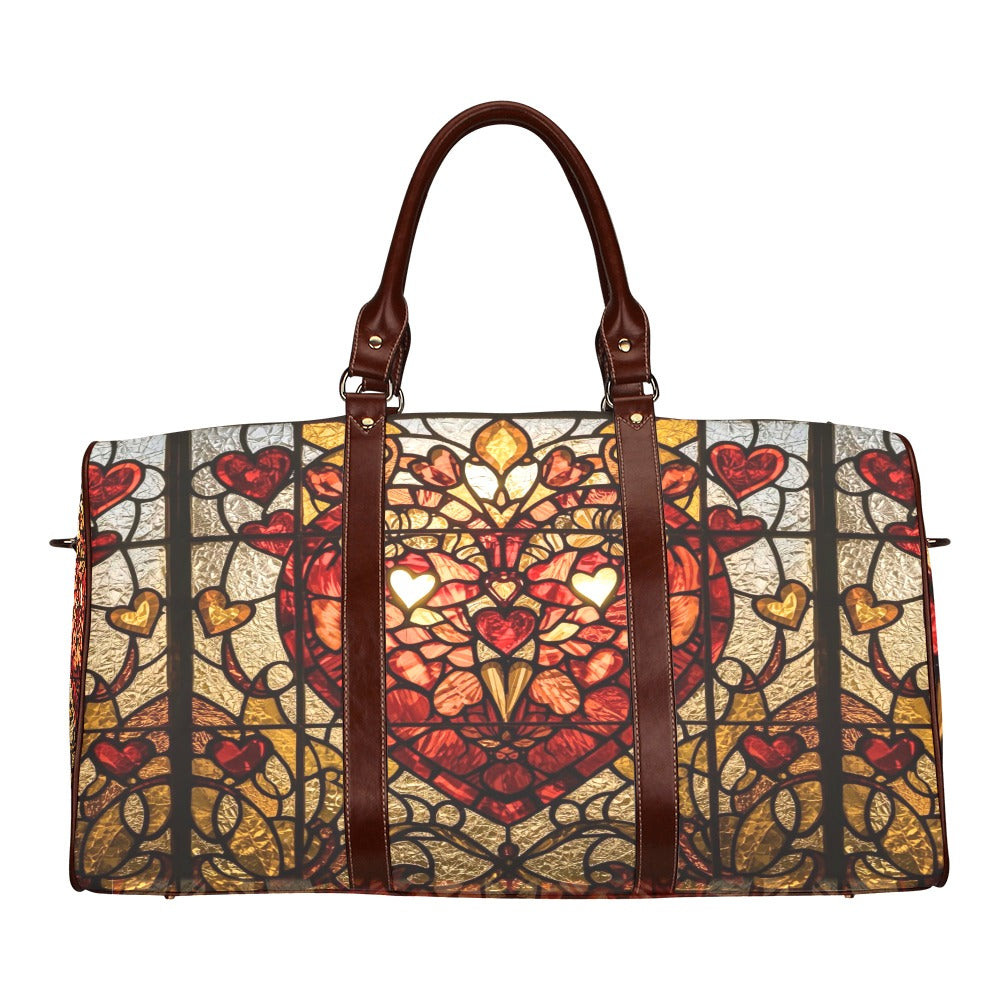 Valenedit | Glassworks II Small brown handled Travel Bag