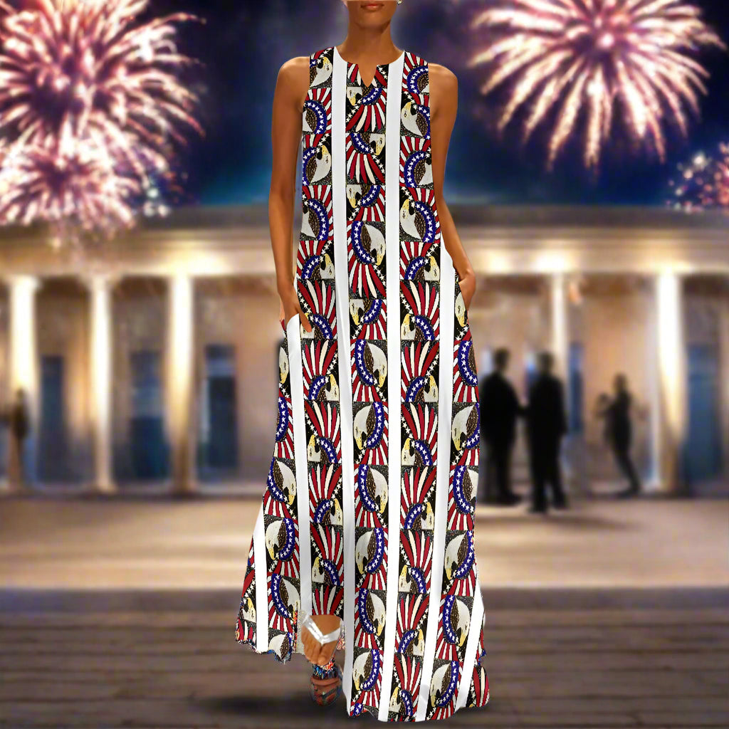 Margeaux 1776 Women’s Flowy Column Maxi Dress – Elegant Summer Style PGP Holiday