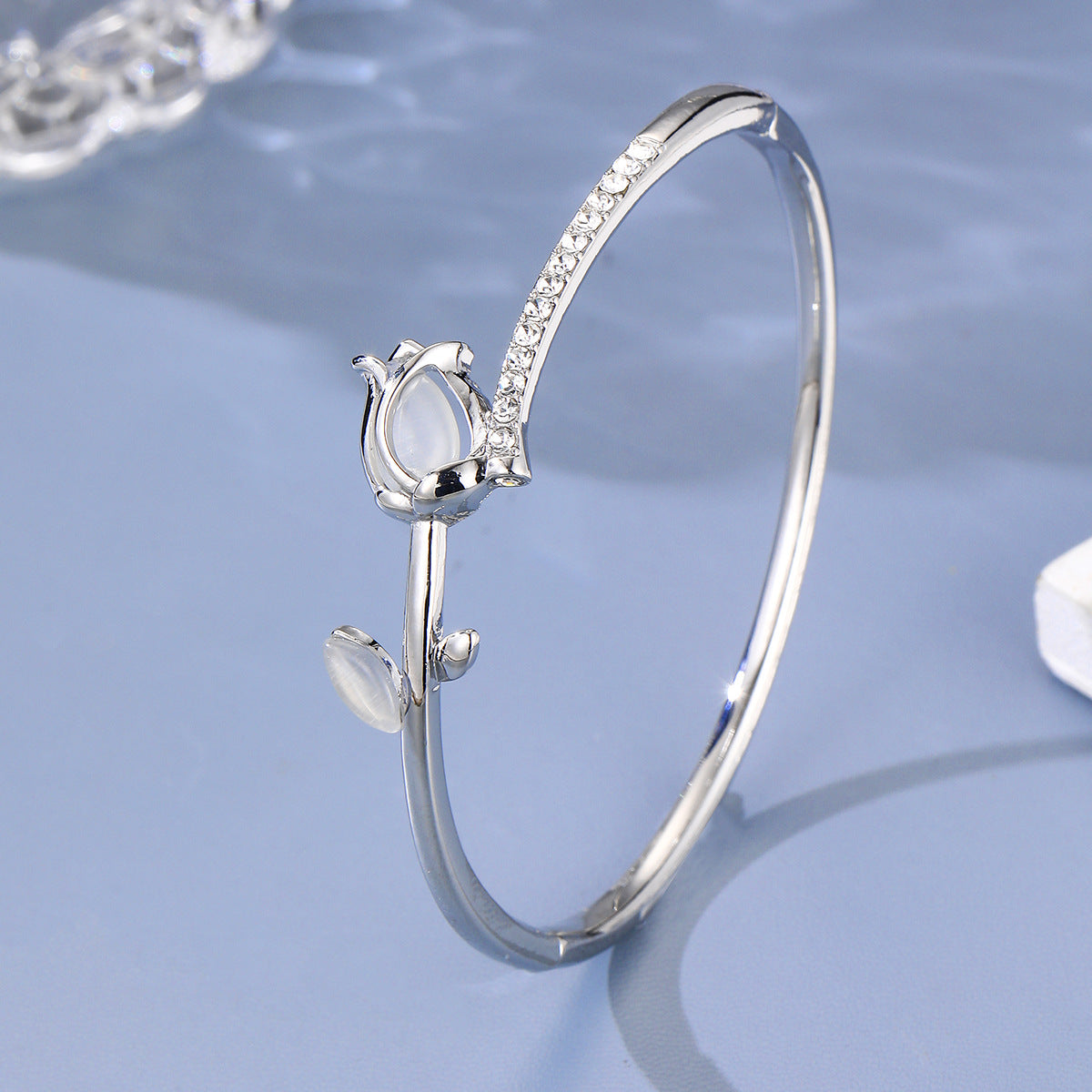 PGP Holiday| The Opal Tulip Bracelet | Silver or Gold Tone
