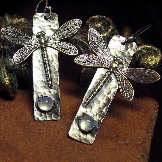 Fairycore Dragonfly-shaped Earrings Women's Retro Animal