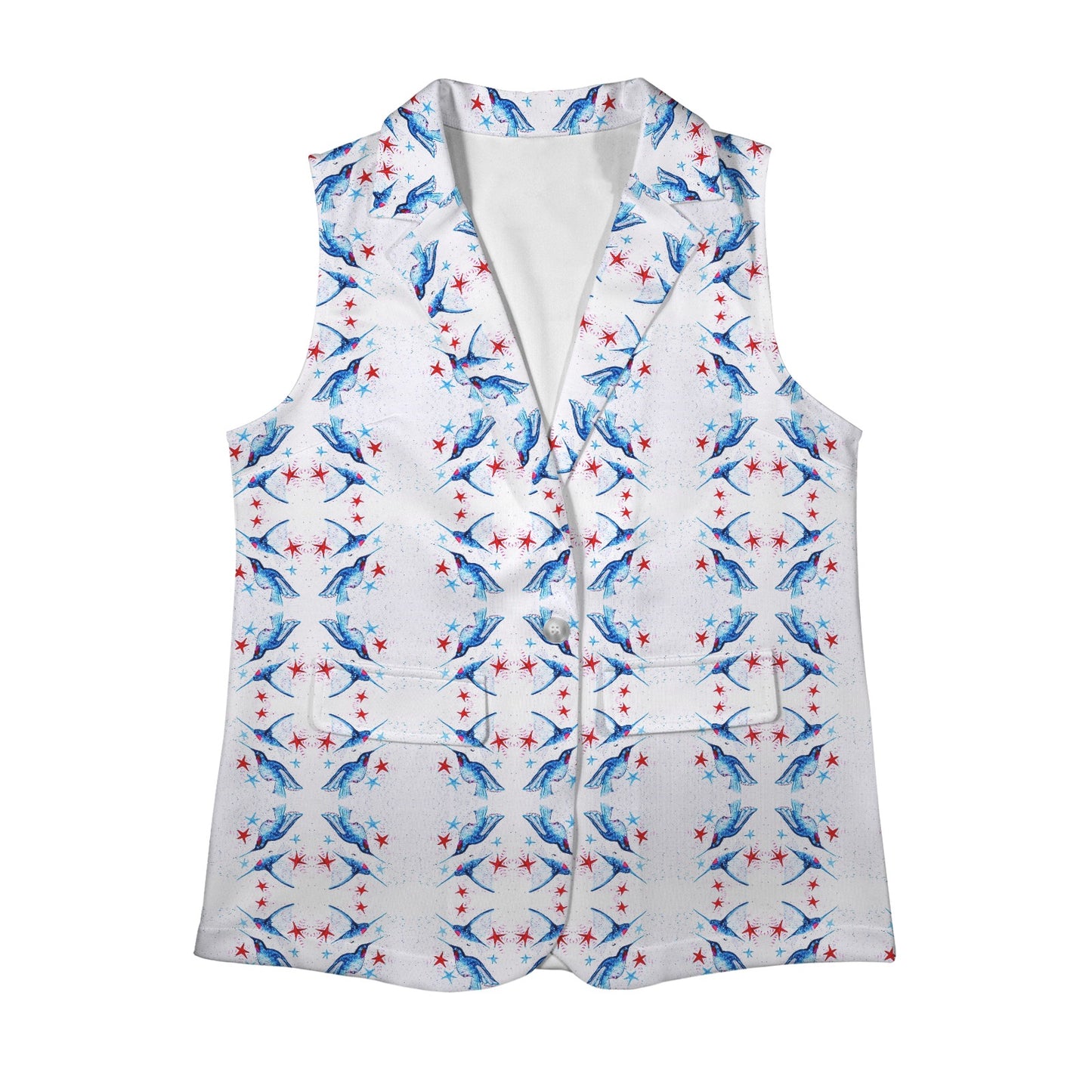 PGP Holiday | Rochelle Festive Flight Women’s Sleeveless Blazer – Polished Power with a Casual Vibe