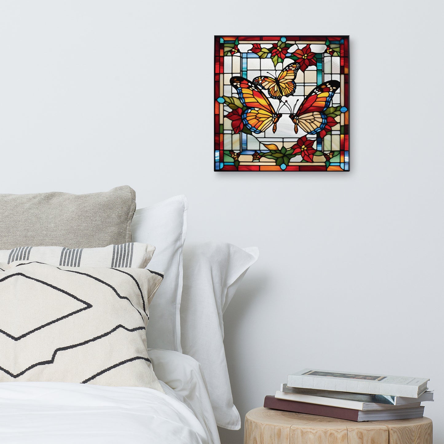Canvas Stained Glass Fusion Art Print – Season's Wings