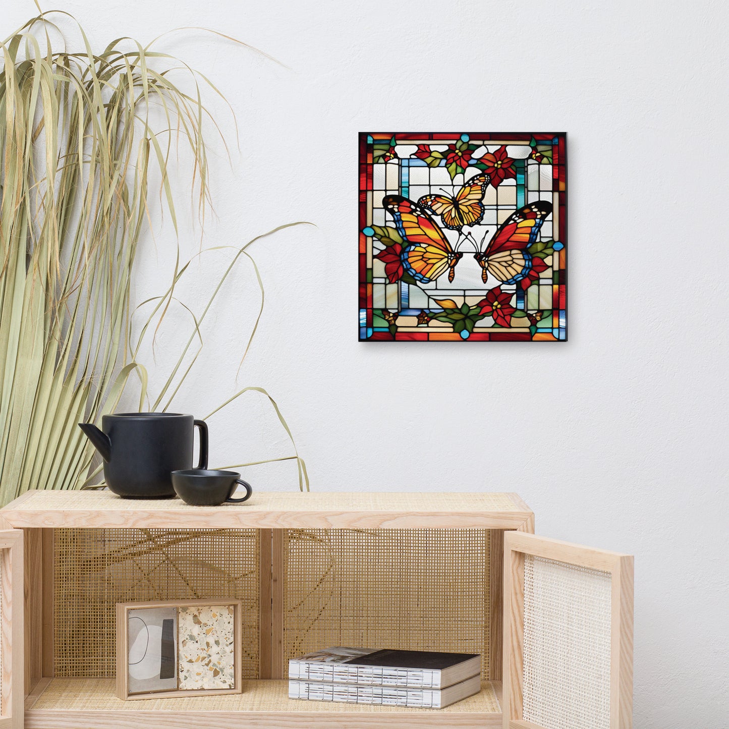 Canvas Stained Glass Fusion Art Print – Season's Wings