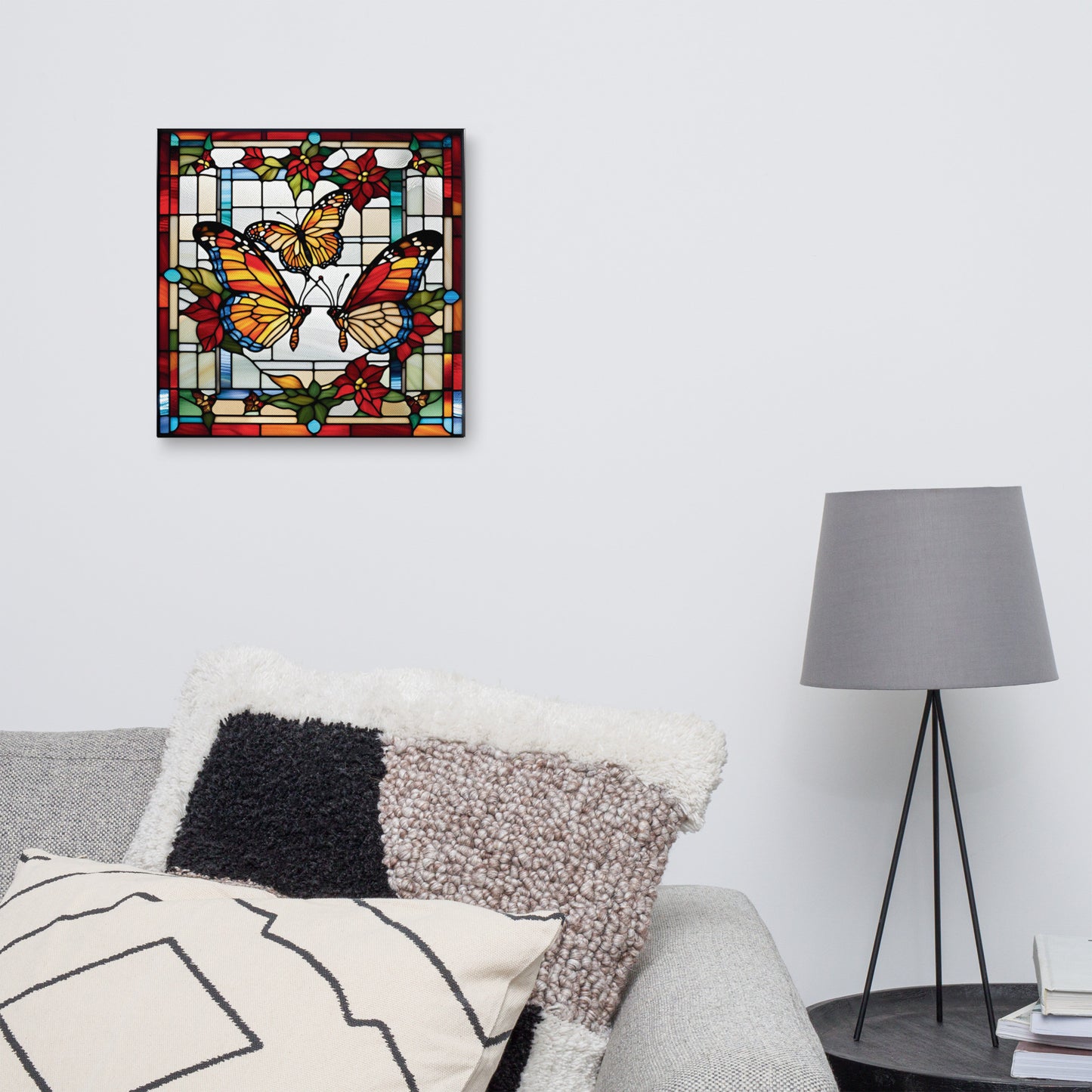 Canvas Stained Glass Fusion Art Print – Season's Wings