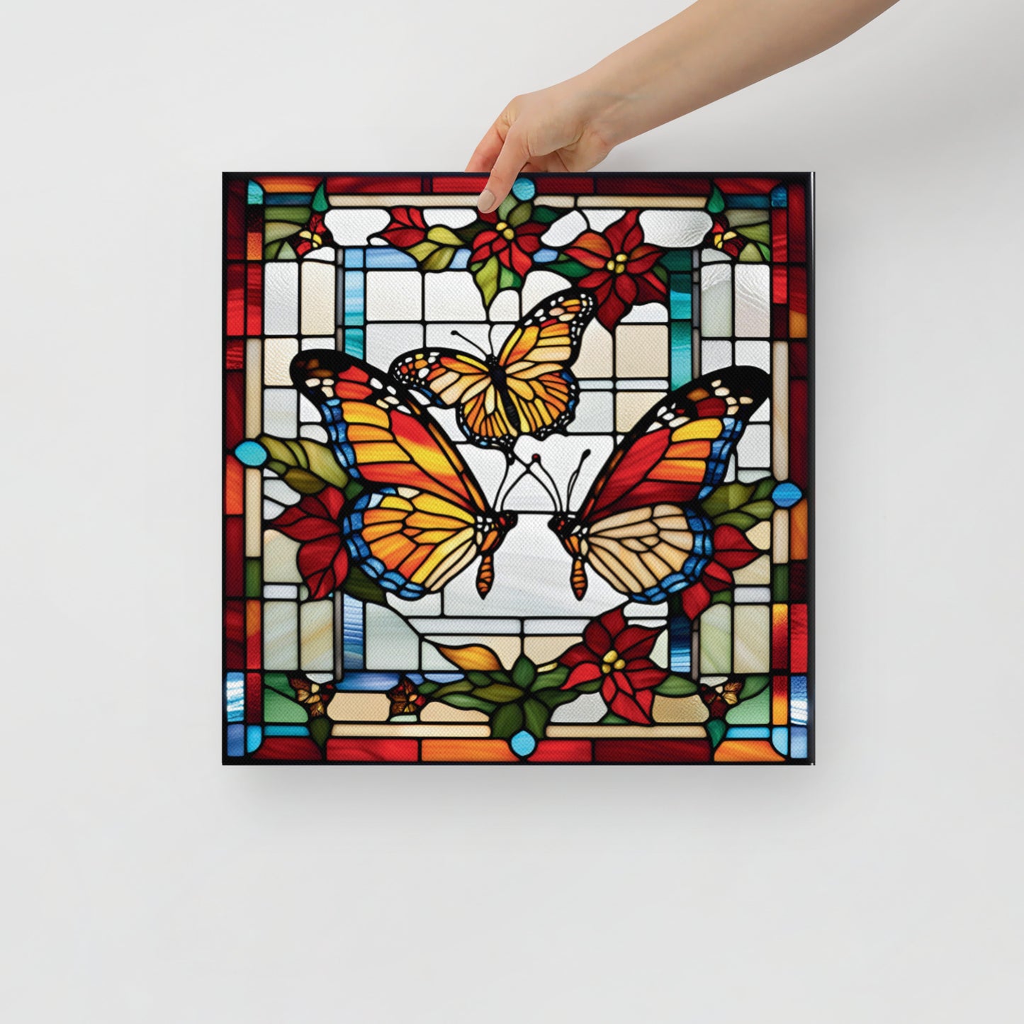 Canvas Stained Glass Fusion Art Print – Season's Wings