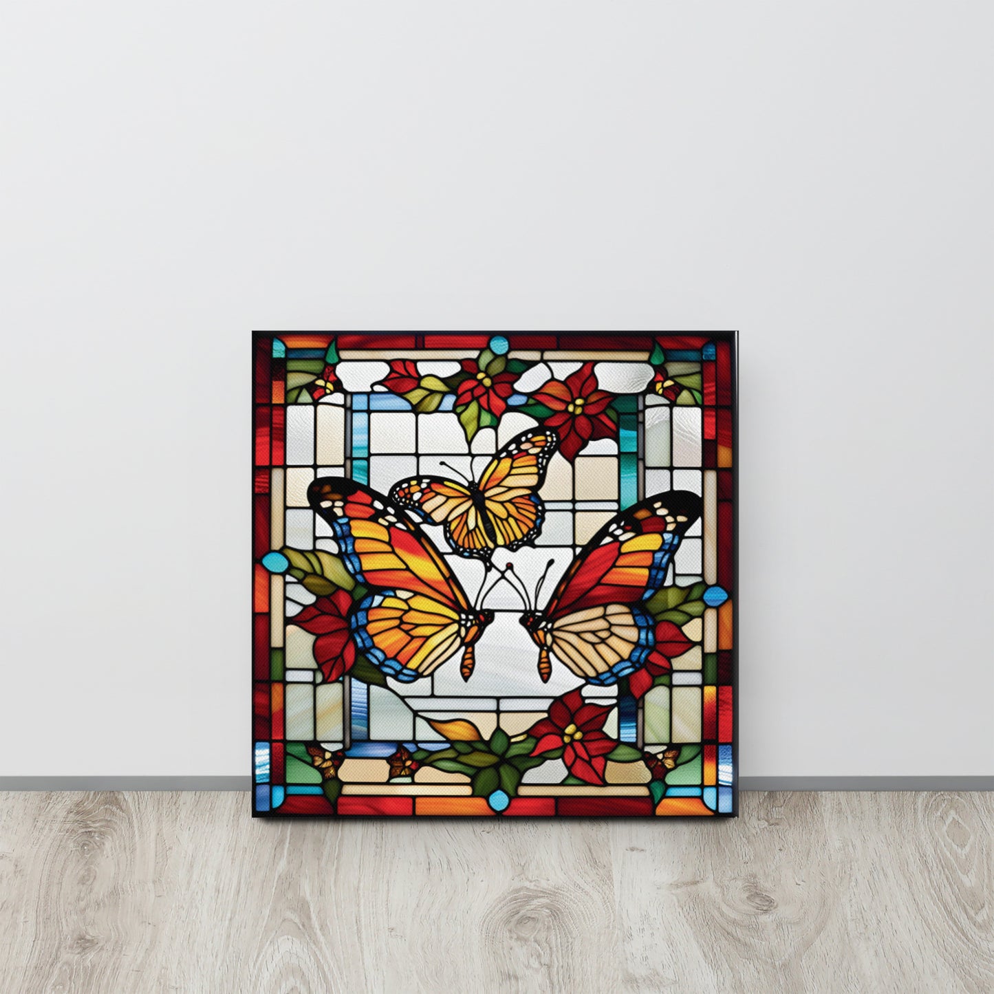 Canvas Stained Glass Fusion Art Print – Season's Wings