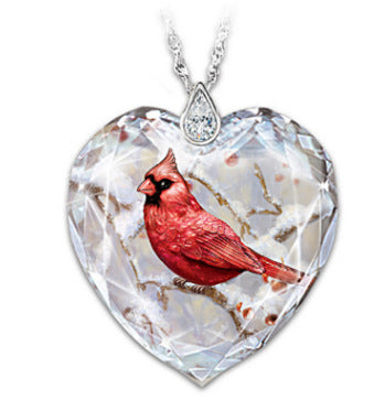PGP Holiday | Fondness | Cardinal Heart Crystal Necklace