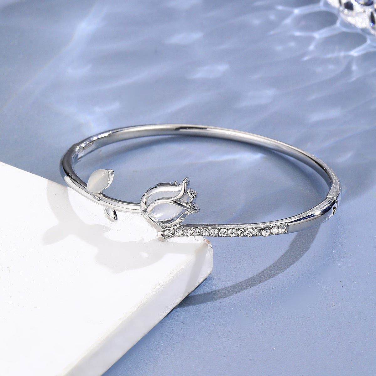 PGP Holiday| The Opal Tulip Bracelet | Silver or Gold Tone