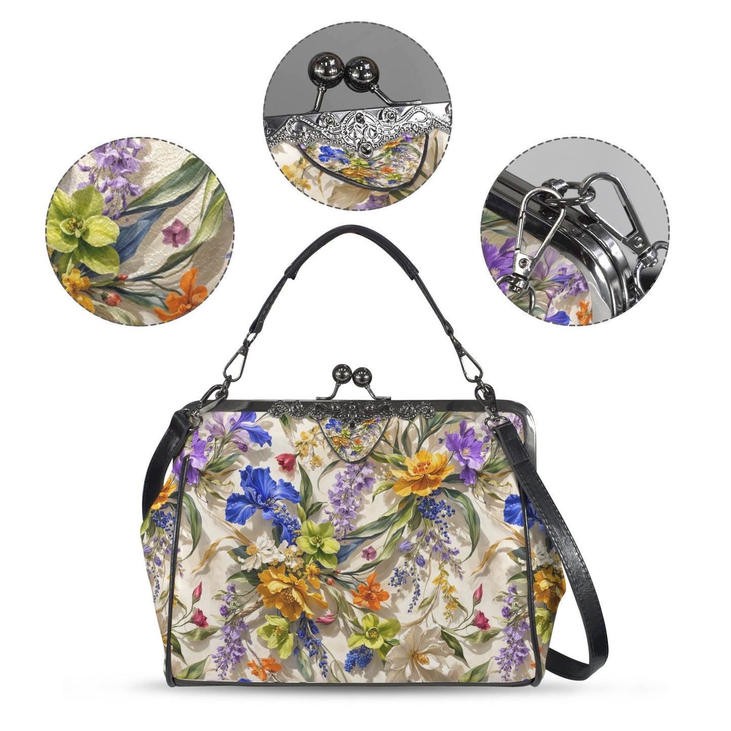 PGP Holiday WANDERSPRING Hope Botanical Kisslock Statement Bag