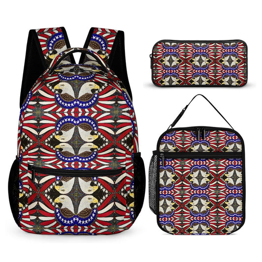 Margeaux 1776 Three Piece Backpack, Lunch Bag, and Case Set – Everyday & Travel or School Essentials from PGP Holiday