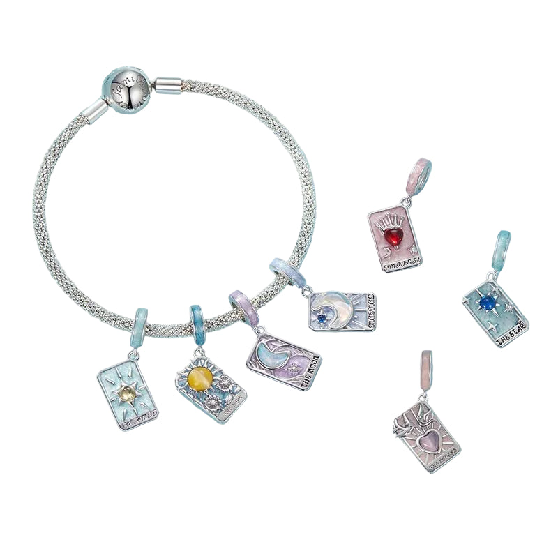PGP Holiday 925 Sterling Silver Tarot Pendant Bracelet | Created by Artist Ziyun Original