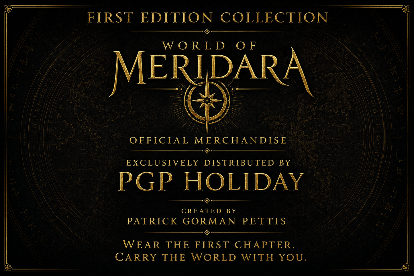 World of Meridara First Edition 2026 Collector's T-Shirt | Official Fantasy Graphic Tee | Exclusively Distributed by PGP Holiday