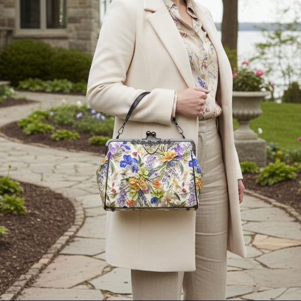 PGP Holiday WANDERSPRING Hope Botanical Kisslock Statement Bag