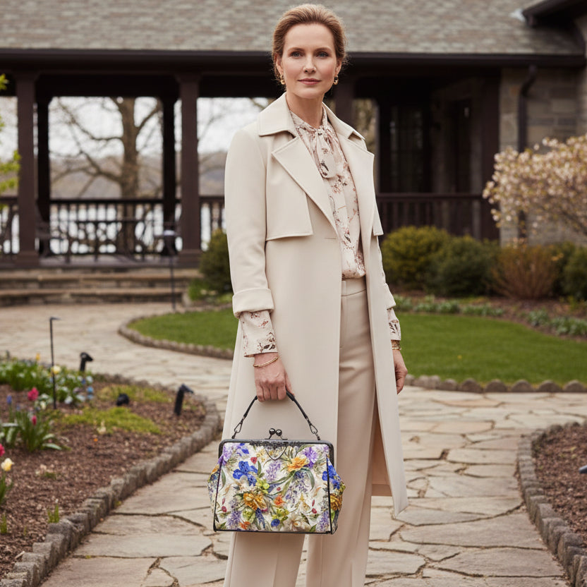PGP Holiday WANDERSPRING Hope Botanical Kisslock Statement Bag