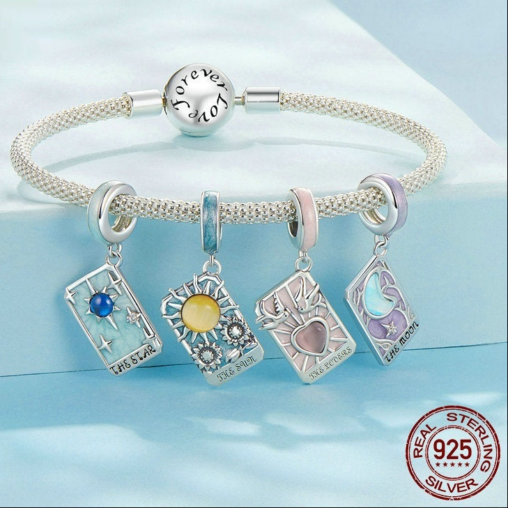 PGP Holiday 925 Sterling Silver Tarot Pendant Bracelet | Created by Artist Ziyun Original