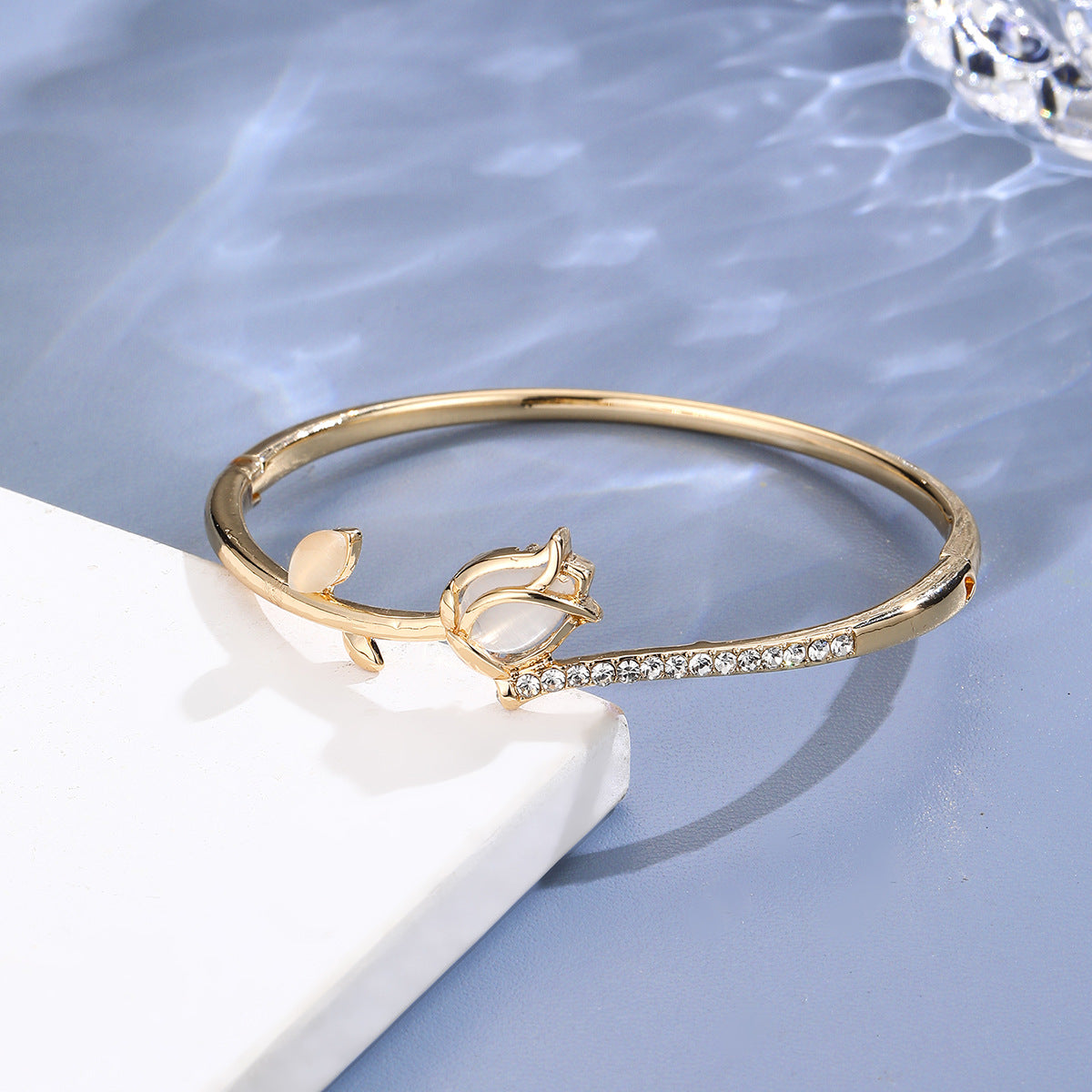 PGP Holiday| The Opal Tulip Bracelet | Silver or Gold Tone