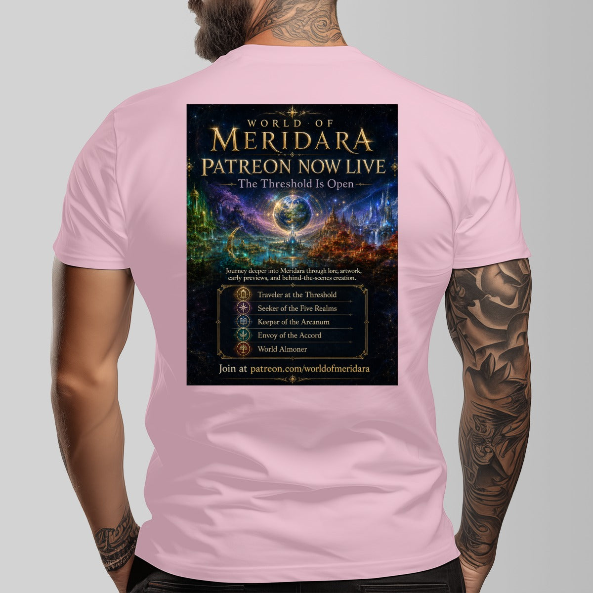 World of Meridara First Edition 2026 Collector's T-Shirt | Official Fantasy Graphic Tee | Exclusively Distributed by PGP Holiday